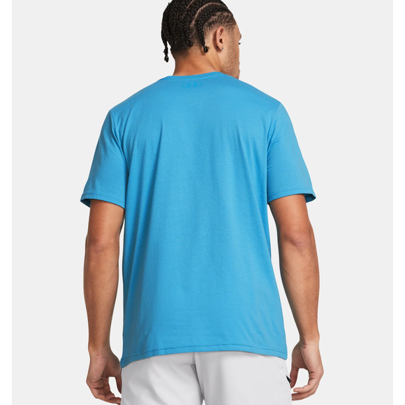 NWT Under Armour UA Left Chest Logo Men's Short Sleeve in Blue Topaz sz Large - Picture 2 of 7